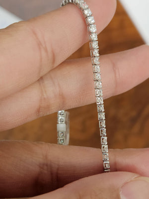 3 ct Lab 7.25 inches Tennis Bracelet