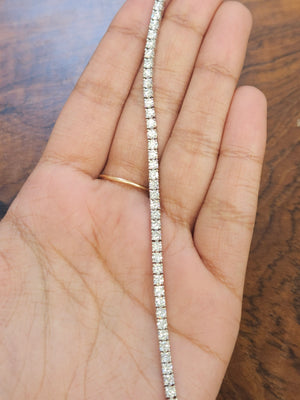 4 CT LAB 6.5 INCHES TENNIS BRACELET (Appraisal Included)