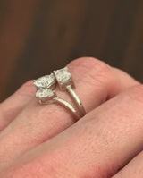 White Gold 1.82ct Radiant, Heart & Pear Lab Diamond Ring