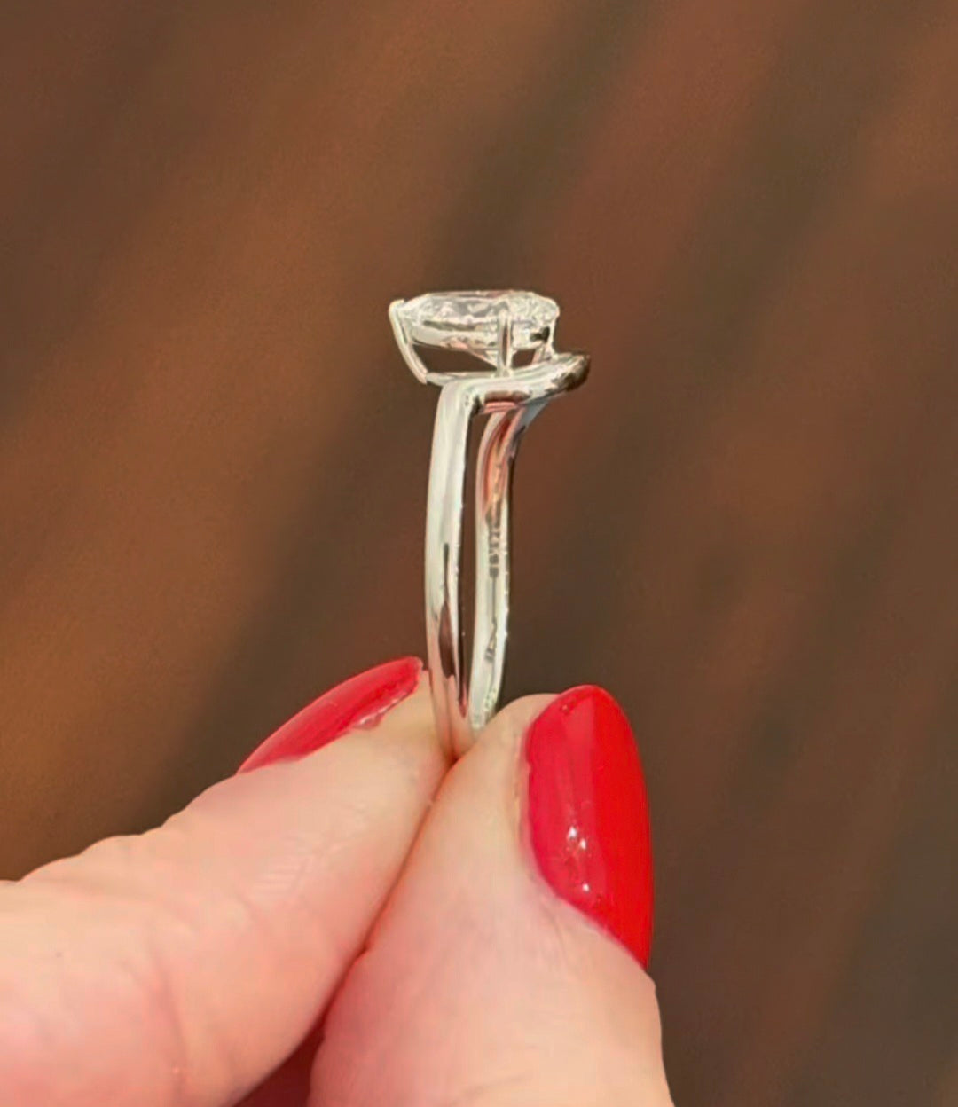 White Gold 1.02ct Pear Shape Lab Diamond Ring