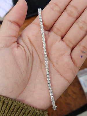4.35 ct Lab 7 Inches Tennis Bracelet