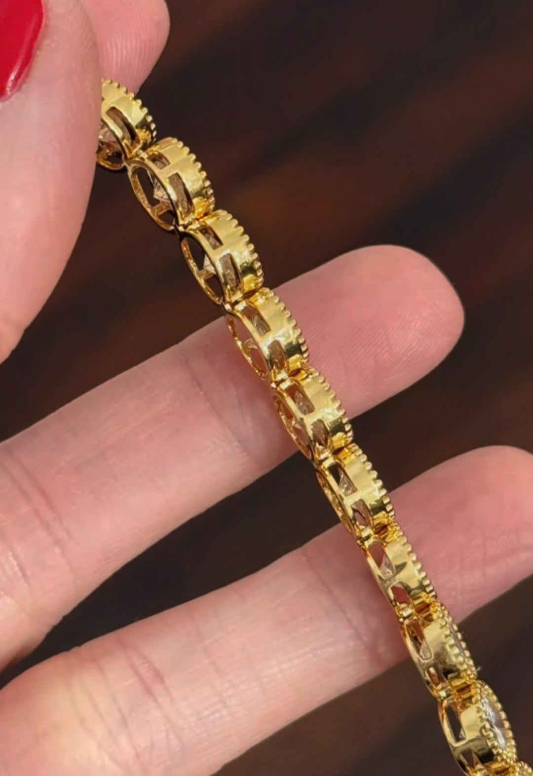 25.56ct Yellow Gold Lab Diamond Bracelet