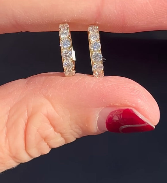 0.69 CT lab diamond hoops