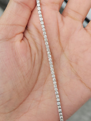 3.15 CT Lab 7 Inches Tennis Bracelet