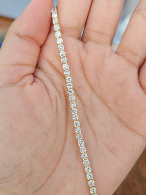 *resize to 6.25 inches * 5.58 CT Lab 7 Inches Yellow Tennis Bracelet