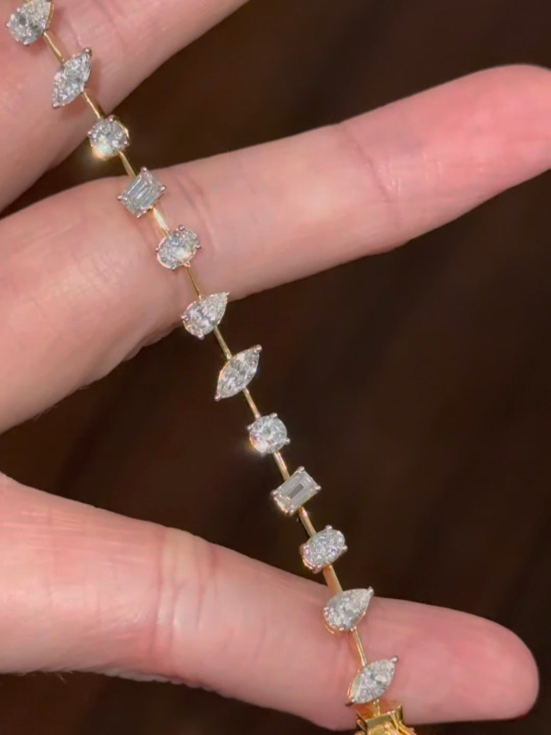 5.18ct Multi Shaped Lab Diamond Tennis Bracelet