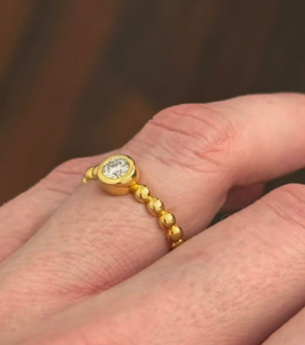 Yellow Gold 0.3ct Lab Diamond Ring