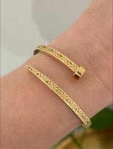 Yellow Gold Nail Bracelet