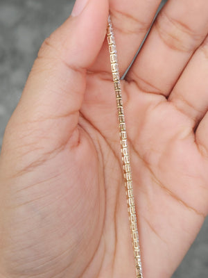 5 CT Lab 7 inches Yellow Tennis Bracelet