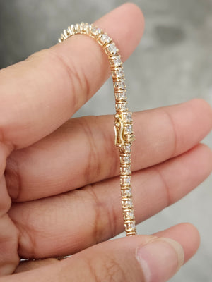 Size to 6 inches * 4.39 ct lab 7 inches Yellow Tennis Bracelet