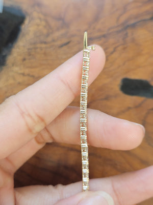 6.34 CT Lab 6 Inches Yellow Tennis Bracelet