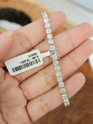 9.03 ct Lab 7 inches White gold Tennis Bracelet
