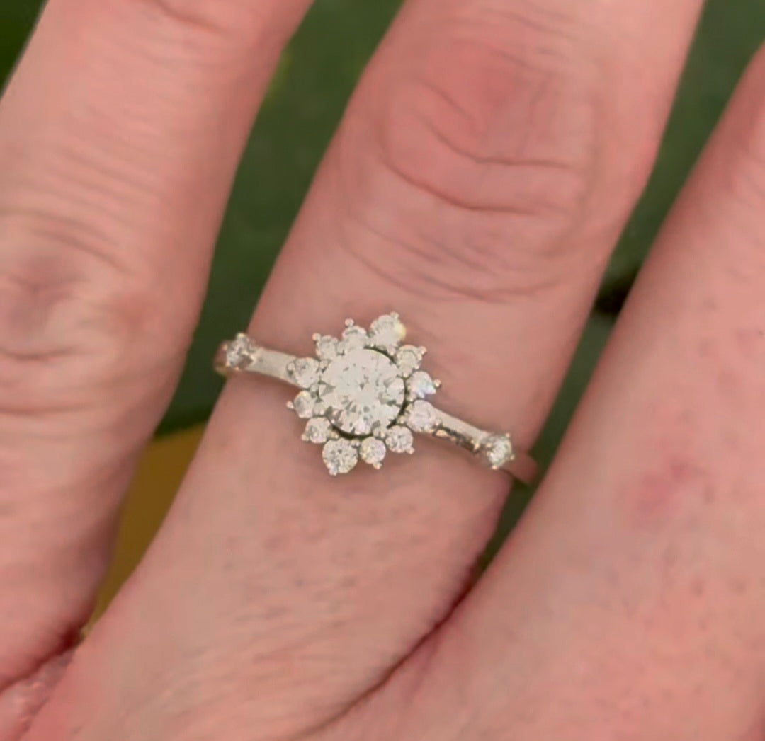 White Gold 0.21ct Lab Diamond Ring