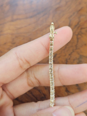5.72 CT Lab 7 Inches Yellow Tennis Bracelet