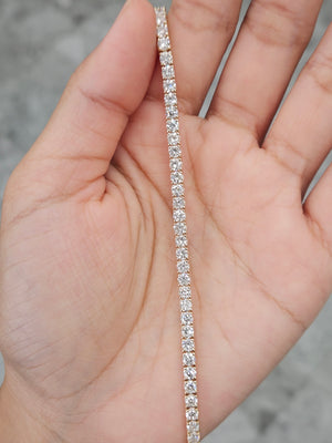 6.05 CT Lab 6.5 Inches Yellow Tennis Bracelet