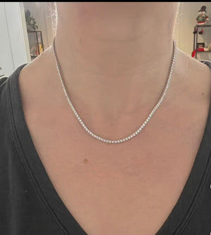 7.78ct lab 16.75 INCHES  diamond tennis necklace