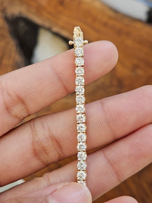 6 ct lab 7 inches Yellow Tennis Bracelet