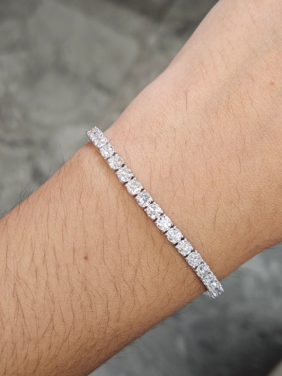 6.6 CT Lab 6.5 Inches Tennis Bracelet