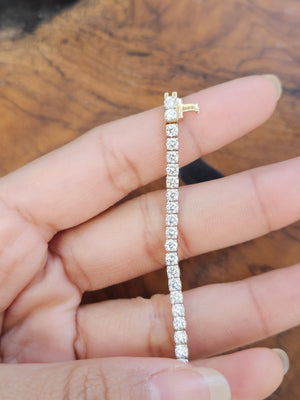 5 CT Lab 7 Inches Yellow Tennis Bracelet