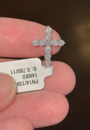 0.78 ct Lab Diamond Cross Pendant