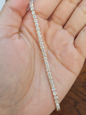 6.34 CT Lab 6 Inches Yellow Tennis Bracelet