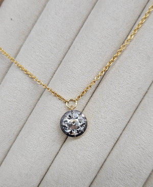 1.59 CT , 16 Inches Lab OEC Collet Necklace