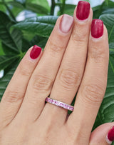 Light Pink Sapphire Ombre White Gold Ring