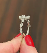 White Gold 0.92ct Pear & Marquise Lab Diamond Ring