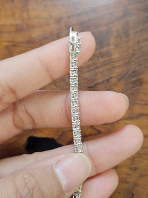 4.35 ct Lab 7 Inches Tennis Bracelet