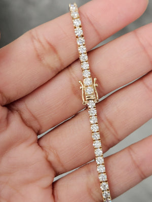 Size to 6 inches * 4.39 ct lab 7 inches Yellow Tennis Bracelet