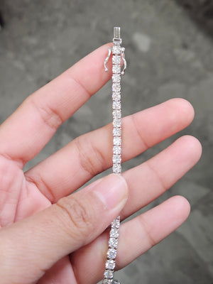 6.6 CT Lab 6.5 Inches Tennis Bracelet