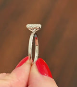 White Gold 1.25ct Elongated Cushion Lab Diamond Ring