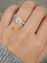 IGI certified 2.28 ct E VS1 Lab Twisted Platinum Engagement Ring