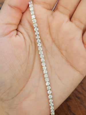 7 ct Lab Yellow Gold Tennis Bracelet