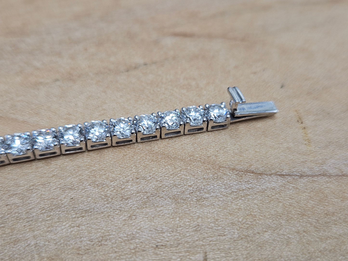 7 ct Low setting Lab Tennis Bracelet