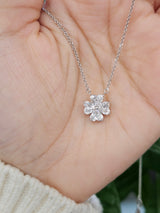 2 cttw White Gold Heart Lab Diamond Necklace