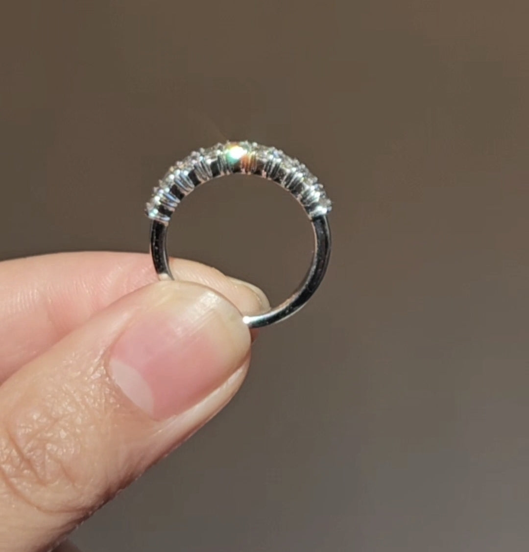 14k 1.80 CT Radiant Half Eternity Band