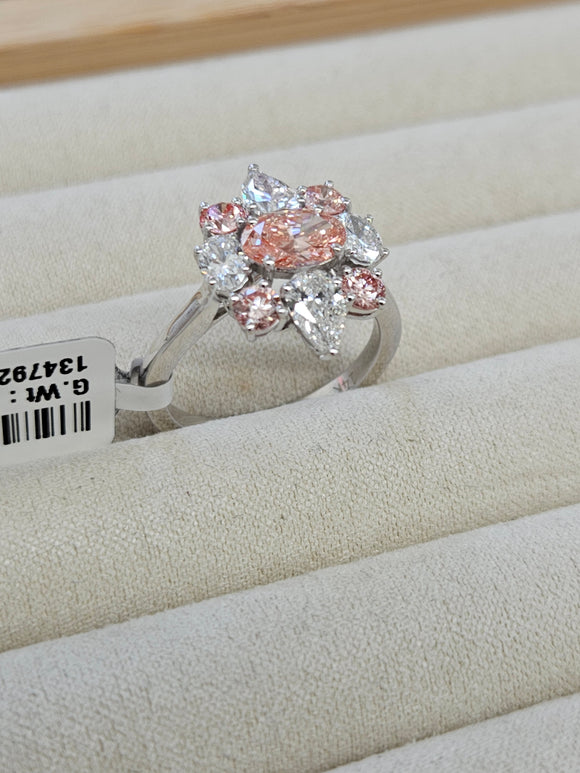 *Premade* 2.34 cttw Mixed Fancy Color Lab Diamonds Ring