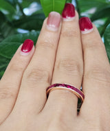 Pink Ruby Natural Diamond Ring Rose Gold