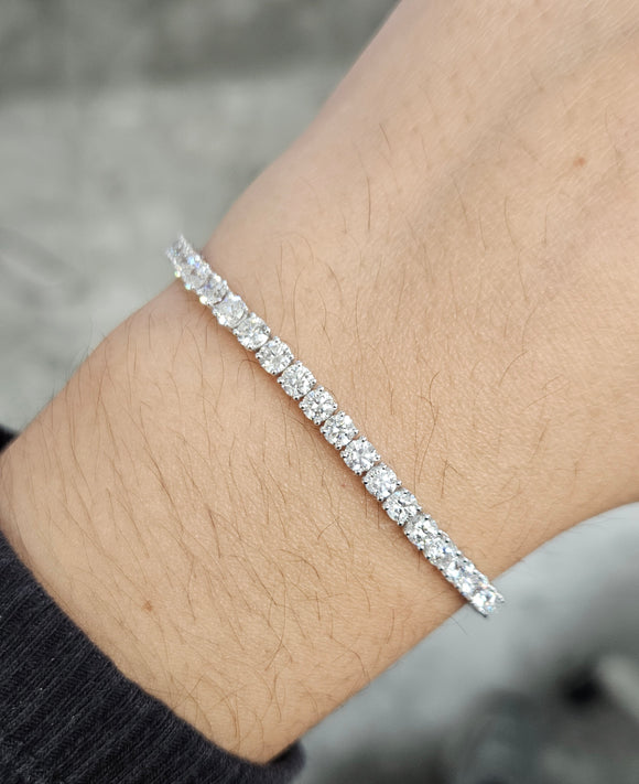 6.73 ct Lab 7 inches Lab Tennis Bracelet