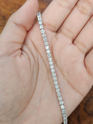 6.80 ct Lab 7 Inches Tennis Bracelet