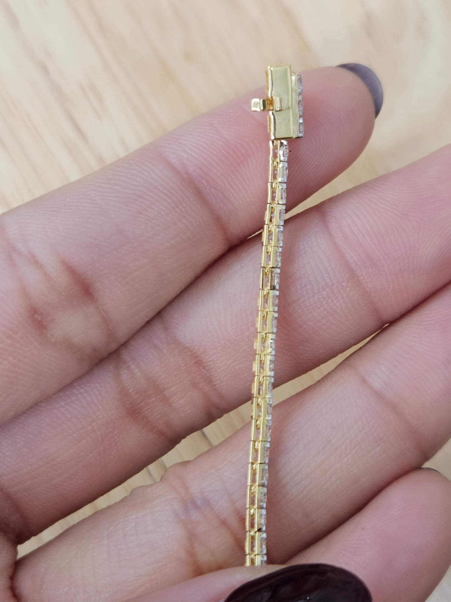 3 CT Lab Tennis Bracelet in Yellow Gold