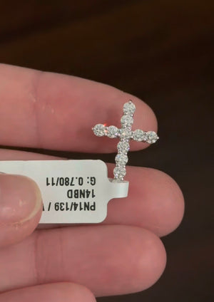 0.78 ct Lab Diamond Cross Pendant