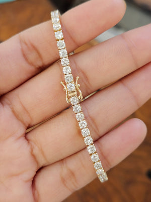 6 ct lab 7 inches Yellow Tennis Bracelet