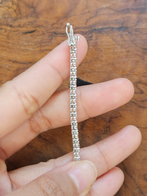 5.42 CT Lab 7 Inches 3 Prongs Tennis Bracelet