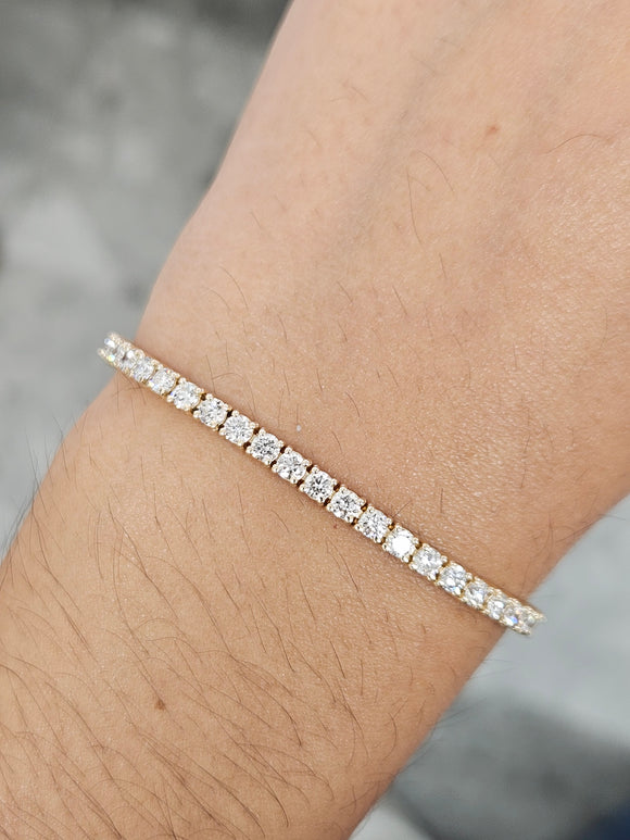 4.15 CT Lab 7 Inches Yellow Tennis Bracelet