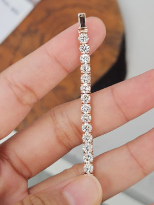 8.50 CT Lab 6.25 Inches Rose Tennis Bracelet
