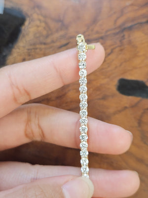 6.34 CT Lab 6 Inches Yellow Tennis Bracelet