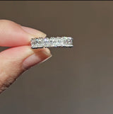 14k 1.80 CT Radiant Half Eternity Band