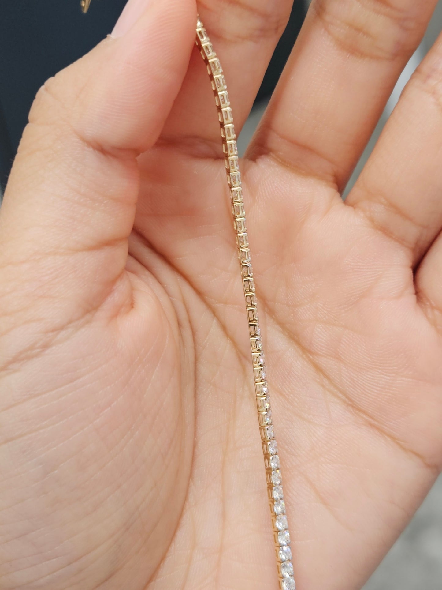 3 CT Lab 7.15 Inches Yellow Tennis Bracelet